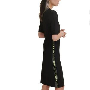 DKNY Sport Bodycon T-Shirt Dress Logo Taping Black Size L New With Tag